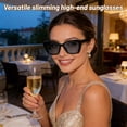 thumbnail image 4 of Fashion Glasses Frames Eye Sunglasses Versatile Slimming High-end Sunglasses Large Frame Plain, 4 of 5