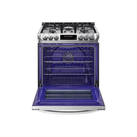 LG - 6.3 Cu. Ft. Slide-In Gas Range with ProBake Convection - Stainless steel