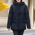 thumbnail image 2 of Fashion Plus Size Jackets for Womens Winter Warm Solid Color Embroidered Jacket Button Double Pocket Zipper Long Sleeved Parkas, 2 of 7