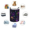 thumbnail image 4 of Susaid Multi-colored Spiders Print Waterproof Oxford Cloth Storage Circular Laundry Hamper BasketCapacity for Home-Small, 4 of 6