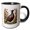 Black/White, variant on 3drose, Pheasant Bird Amongst Meadow Wildflowers, 15oz Two-tone Red Mug
