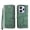 Green, variant on Wallet Case for Xiaomi Redmi Note 14 4G Flip Phone Case with Card Slots, Cash Pocket, Kickstand, Magnetic Closure & Wrist Strap, TPU Soft Shell Cover Red
