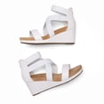 thumbnail image 2 of Sandalia DREAM PAIRS NINI-3 Blanca con Tiras Elásticas y Cuña de 6 cm, 2 of 5