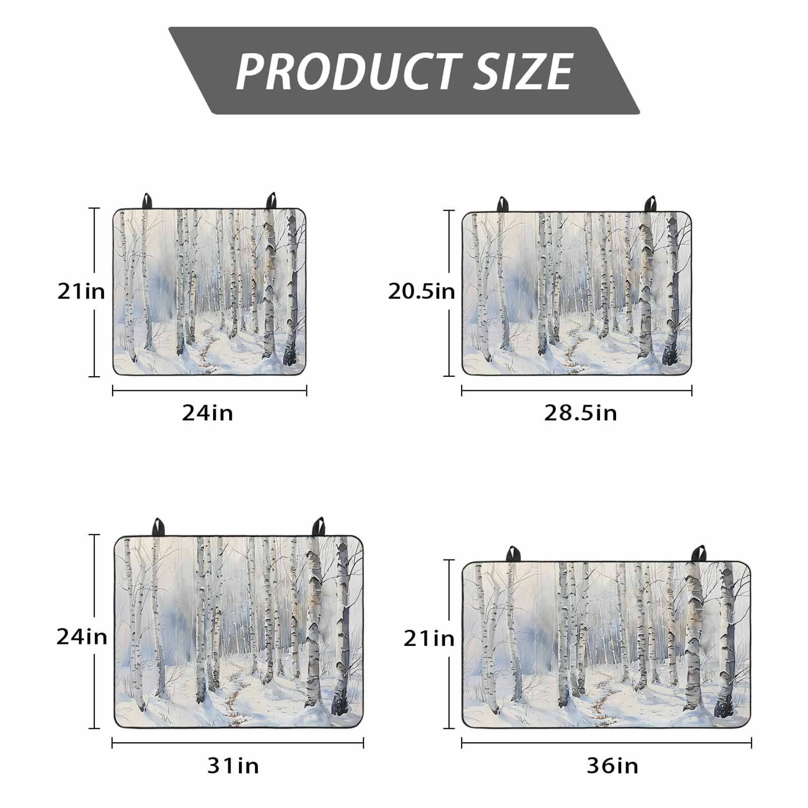 Christmas Tree Stove Top Cover for Electric Stove, Heat-proof & Non Slip Glass Top Stove Cover Protector, White Winter Xmas Snowflake Kitchen Flat Cooktop Rubber Mat 24x21 Inches