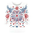 thumbnail image 4 of FAVIPT Independence Day Tops for Women Casual Summer 2025 Comfy Tunic Tees 3/4 Length Sleeve Crew Neck Blouses 4thof July Print Tops Multicolor,L, 4 of 5