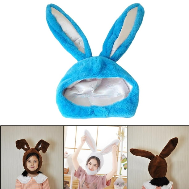 Gorro con capucha de de conejo, , y acogedores, lindo regalo de felpa suave y cálido, gorros largos para selfie, f 21.65x11.02 pulgadas Macarena Sombrero con capucha de orejas de conejo