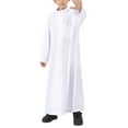 thumbnail image 4 of Chbgutlmr Baby Clothes for Boys Kids Long Gown Solid Color Stand Collar Long Sleeve Clothing 7-10 Years, 4 of 8