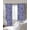 Blue, variant on Vintage Purple Blackout Curtains for Bedroom/Living Room, Thermal Insulated Kitchen Curtains, Retro Botanical Abstract Art Grommet Darkening Window Treatment Drapes 42"x63"x2