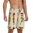 thumbnail image 2 of Gaeub African Women Printed Men's Short Pajama Pants, Lightweight Lounge & Sleep Bottoms Keep You Cool - X-Large, 2 of 9