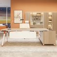thumbnail image 3 of Modern Minimalist Office Desk Executive Set Luxury Fashion Professional Desk Tables Standing Table Ordinateur Home Furniture My Lux Decor Round, 3 of 10