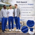 thumbnail image 2 of BILLIONHATS 24 Pack of Wholesale Mens Jogger Sweatpants, Homeless Shelter Donation Case, Comfy Bulk Joggers for Men (Royal Blue, X-Large), 2 of 6