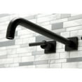 thumbnail image 3 of Kingston Brass KS6048CML Manhattan Wall Mount Tub Faucet, Brushed Nickel, 3 of 7