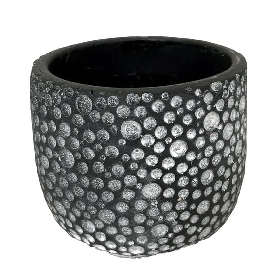 Caprise Cement Planter - 4.25" x 4" - Indoors or Out - Onyx