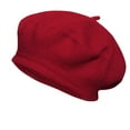 thumbnail image 2 of Boinas de pintor de color liso para mujer y para invierno, gorro cálido para mujer, 2 of 2
