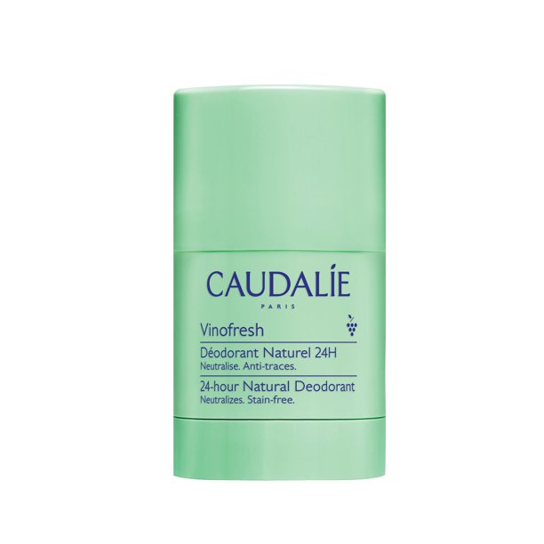 Caudalie Vinofresh Desodorante Stick Natural Unisex con Ecualipto y Uva, Sin Aluminio, Sin Parabenos, Sin Alcohol, Elimina el Olor y no Mancha - 50 g