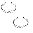 thumbnail image 3 of Diadema de metal negro Surtido de accesorios de diadema elástica unisex (2 piezas para olas grandes) Ormromra LKX-0832, 3 of 4
