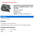 thumbnail image 2 of Front Right Lower Rearward Control Arm Bushing - Compatible with 2007 - 2015 Ford Edge 2008 2009 2010 2011 2012 2013 2014, 2 of 2