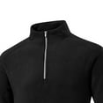 thumbnail image 5 of ZCFZJW Men's Quarter-Zip Polar Fleece Jacket, Big and Tall Regular Fit Casual Long Sleeve Half Zip Fleece Pullover Sweaters Thermal Golf Sweatshirt Black XXXXL, 5 of 7