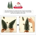 thumbnail image 7 of Desktop Mini Christmas Tree Set of 4 - Miniature Pine Trees with Snow Coverage and Wooden Base for Xmas Tabletop Decor, 7 of 7