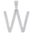thumbnail image 3 of 14K White Gold Unisex Diamond Initial Pendant Block Font Letters 0.28 Ct. | W, 3 of 3