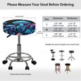 thumbnail image 6 of Chririnla Polyester Barstool Covers for Kitchen Bistro, With Elastic Bands Easy to Install Kitchen Bar Stool Chair Seat Cover, Neon Mushroom Butterfly Pattern, 6 of 6