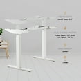 thumbnail image 4 of Cubespace Electric Standing Desk Frame Dual Motor Height Adjustable Sit Stand Desk Base Motorized Stand Up Desk Leg with 4 Memory Positions & Touch Screen Control Panel, White Frame Only, 4 of 6