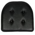 thumbnail image 2 of U-Shaped Memory Foam No Slip Back 16 x 17 Faux Leather Chair Pad Cushion 12 Pack - Black, 2 of 7