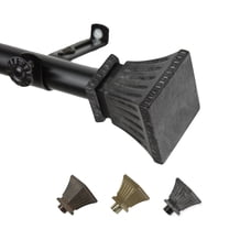 13/16" Dia Adjustable 28-48" Amara Curtain Rod in Black