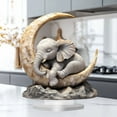 thumbnail image 5 of Hometravel Sleeping Elephant on Moon Desktop Decoration, Living Room Bedroom Home Decor Figurine, Cute Animal Statue for Shelves and Nightstands, 5 of 6