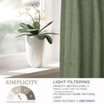 thumbnail image 5 of DriftAway Green Linen Curtains 108 Inches Long for Living Room Thick Semi Sheer 2 Panels Farmhouse 3 Inch Rod Pocket Back Tab Boho Rustic Light Filtering Window Drapes for Bedroom Privacy Assured, 5 of 8