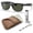 Matte Black Frame | G-15 Green Lens, variant on RB2132 NEW WAYFARER COLOR MIX Square Shaped Non-Polarized Sunglasses for Men & Women - Includes Official RAYBAN Eyewear Kit - Ideal Formal & Casual Wear Sunglasses - Grey Lens