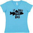 thumbnail image 3 of Inktastic It Was This Big Fishing Humor Women's V-Neck T-Shirt, 3 of 5