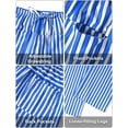 thumbnail image 5 of FEOYA Striped Wide Leg Lounge Pants for Women Drawstring Pj Pants Ladies Casual Pajama Bottoms Low Rise Drawstring Loose Sleepwear With Pockets M, 5 of 7