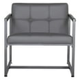 thumbnail image 1 of Studio Designs Home Camber Fauteuil d'Appoint Petit de Style Mi-Siècle Moderne, Cuir Fumé, 1 of 6