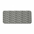 thumbnail image 1 of Abstract Computer Mouse Pad, Modernistic Geometry Inspired Graphic with Rectangles and Lines, Rectangle Non-Slip Rubber Mousepad X-Large, 35" x 15" Gaming Size, Charcoal Grey Eggshell, by Ambesonne, 1 of 2