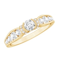 Rosec Jewels Lab Diamond Ring - Vintage Inspired Engagement Ring (EF-VS Quality Certified), 18K Yellow Gold, US 11.50