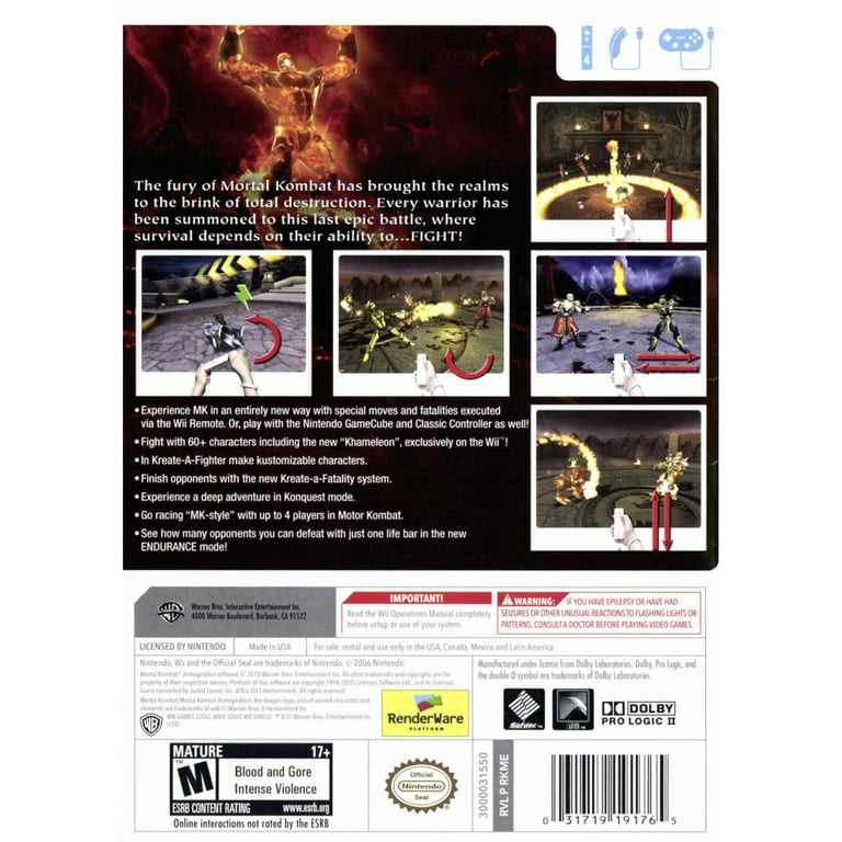 Mortal Kombat: Armageddon, Midway, Nintendo Wii, (Physical