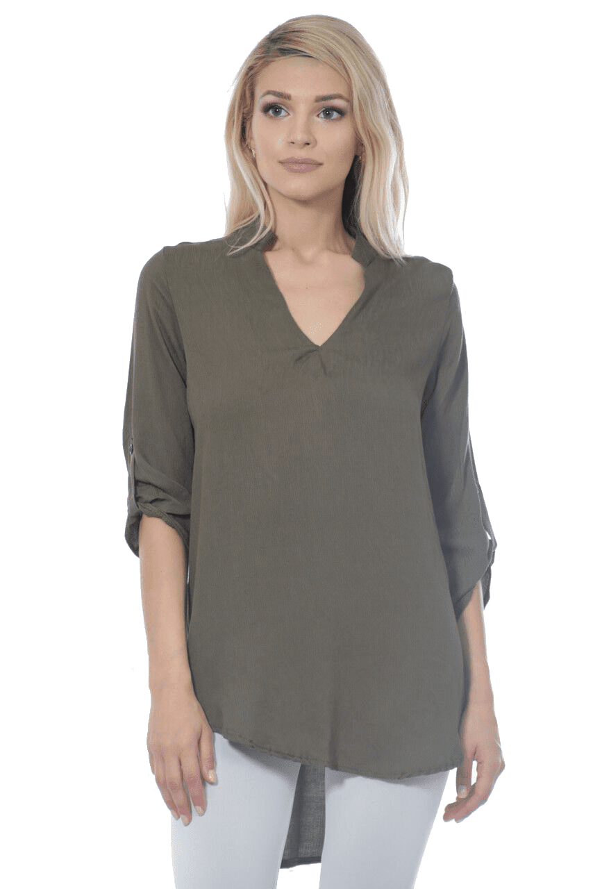 Women's Woven Cotton Gauze Tunic Top 