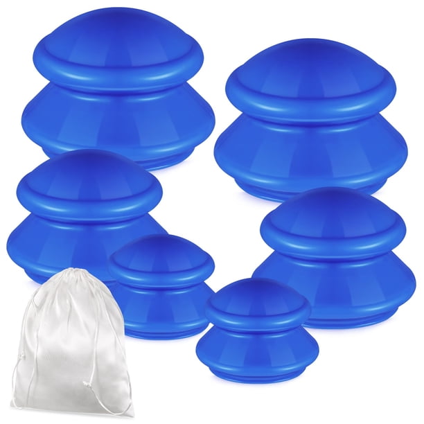 Set de ventosas TrelaCo de silicona para terapia de masaje, 6 unidades