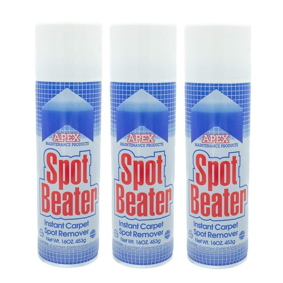 Spot Beater Instant Carpet Spot Remover for Fresh, Old & Stubborn Stains Such as Oil, Grease, Ink, Lipstick, Coffee, Pet Stains & More, 16 Oz, Pack of 3