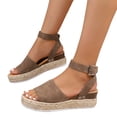 thumbnail image 1 of Sandalias Con Correa Hebilla en El Tobillo Zapatos Diarios Cuero PU para Mujer, 1 of 9