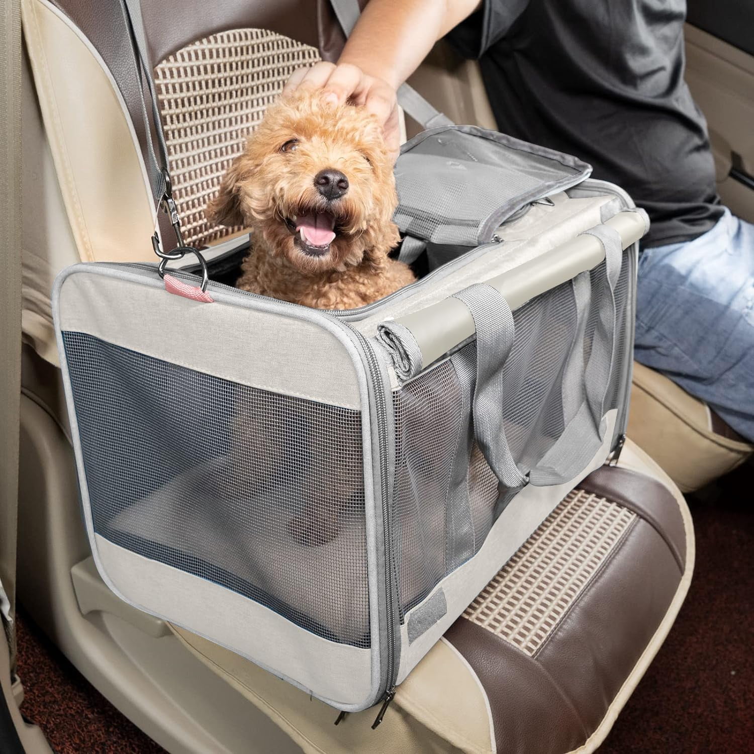 Pet Carrier for Large and Medium Cats, Soft-Sided Pet Carrier for Big Medium Cats and Puppy Dog Carriers Cat Carriers, Pet Privacy Protection Travel Carrier