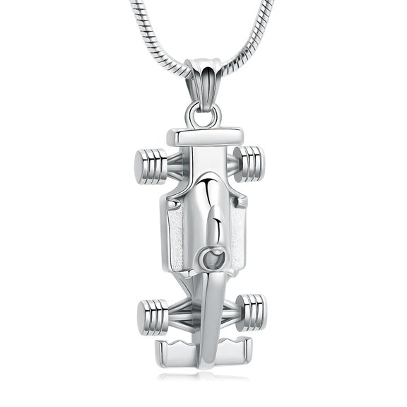 F1 Racing Car Design Urn Pendant Cremation Jewelry for Ashes Holder Memory Necklace Memorial Jewelry