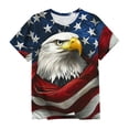 thumbnail image 6 of Amidoa Girls Short Sleeve 4th of July Graphic Cute T-Shirts Kids Tops Summer Soft Casual Crewneck Tees Yellow Size 8, 6 of 6