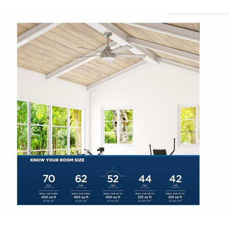 Harbor Breeze Camden 52-Inches Brushed Nickel with Driftwood