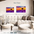 thumbnail image 4 of Elephant Stock Lavender Eventide Wall Art - Horizontal Canvas Wall Art - Living Room Wall Decor - Nature Canvas - Purple And Orange Decor - 30" x 20", 4 of 8