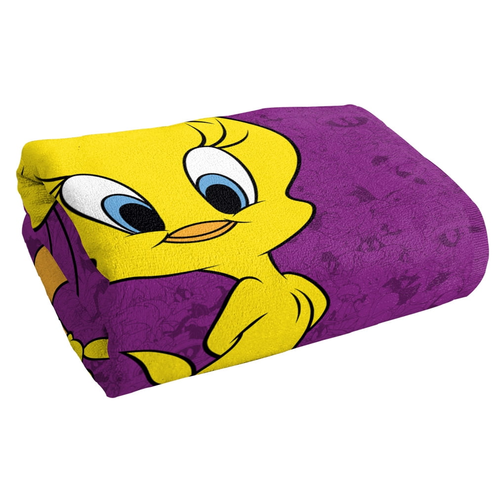 Looney Tunes Beach Towel, 30"x60" Tweety Bird Character Beach Towel