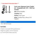 thumbnail image 2 of Front Lower Alignment Caster Camber Kit - Compatible with 1975 - 1980 Ford Granada 1976 1977 1978 1979, 2 of 2