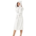 thumbnail image 2 of Augper Plush Robes for Women, Soft Warm Fleece Bathrobe for Womens and Mens, Long Comfy Women's Thicken Robe Nightgown, 2 of 4