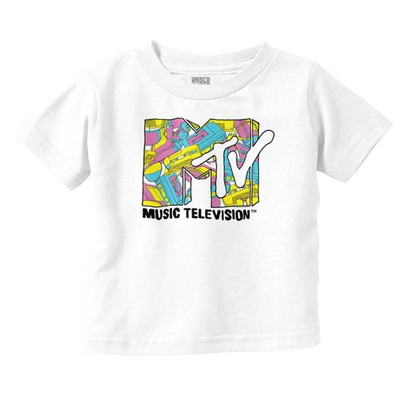 Retro 80s MTV Music Treasure Logo Toddler Boy Girl T Shirt Infant Toddler Brisco Brands 6M